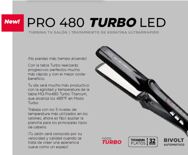 Plancha MQ 480 TURBO LED — imagen 5