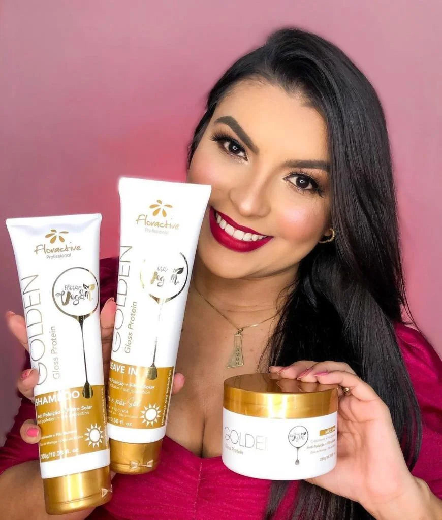 Leave In Golden Gloss Protein 300ml — imagen 2